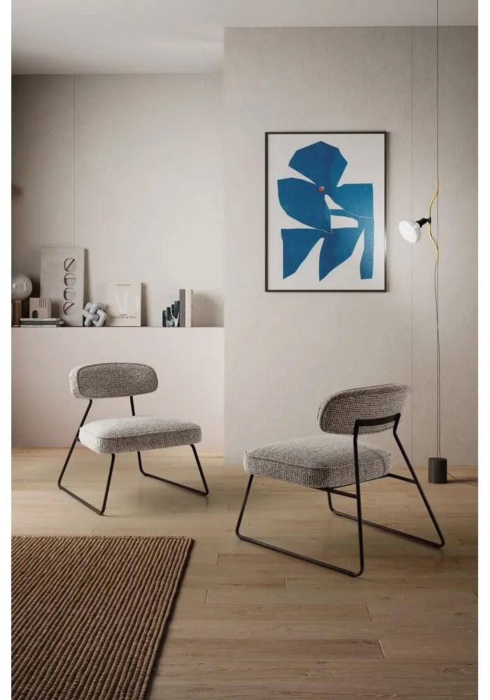 Poltrona bianca e nera Elon – Marckeric