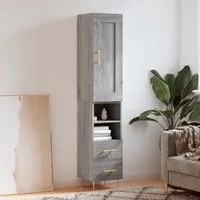 Credenza Grigio Sonoma 34,5x34x180 cm in Legno Multistrato 3200255