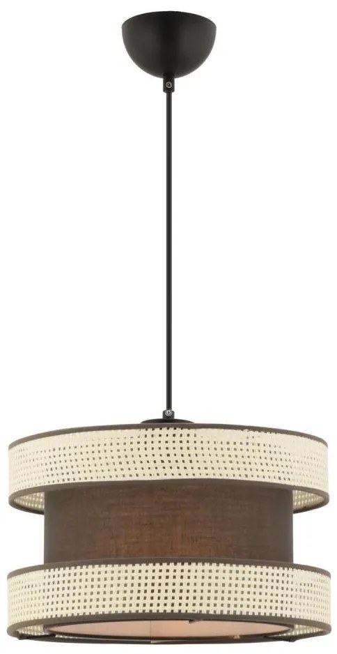 Lampadario a cavo HALO 1xE27/60W/230V marrone/crema