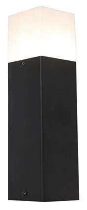 Lampada da esterno a stelo nera con opalino bianco 30 cm - Denmark