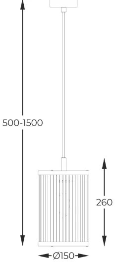 Zuma Line P0528-01F-P7AC - Lampadario a sospensione con filo SERGIO 1xE14/60W/230V nero