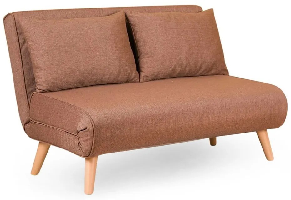 Divano letto marrone 120 cm Folde - Artie