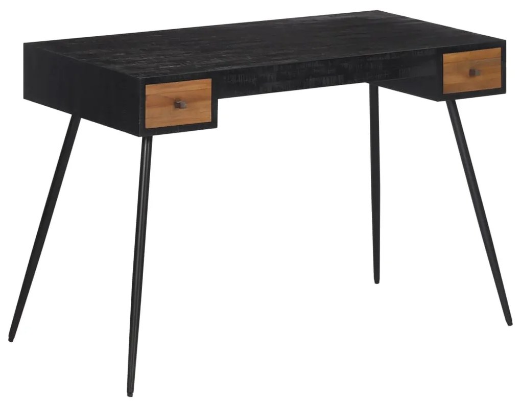 Scrivania 117x56,5x75 Cm İn Teak Massello Di Recupero /