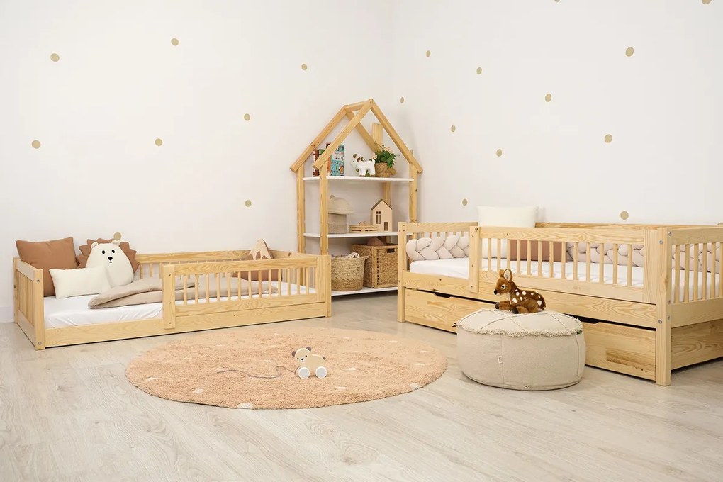 Letto basso per bambini Montessori Ourbaby Plus - naturale - 160x80 cm