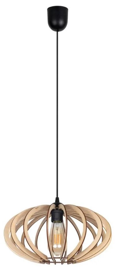 Lampadario a sospensione con filo EARTH 1xE27/60W/230V nero/beige