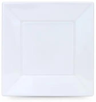 Set di piatti riutilizzabili Algon Quadrato Bianco Plastica 23 cm 12 Unità
