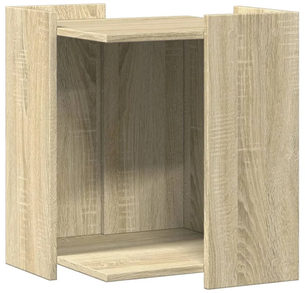 Recinto lettiera gatti rovere sonoma 60x40x40 cm in truciolato