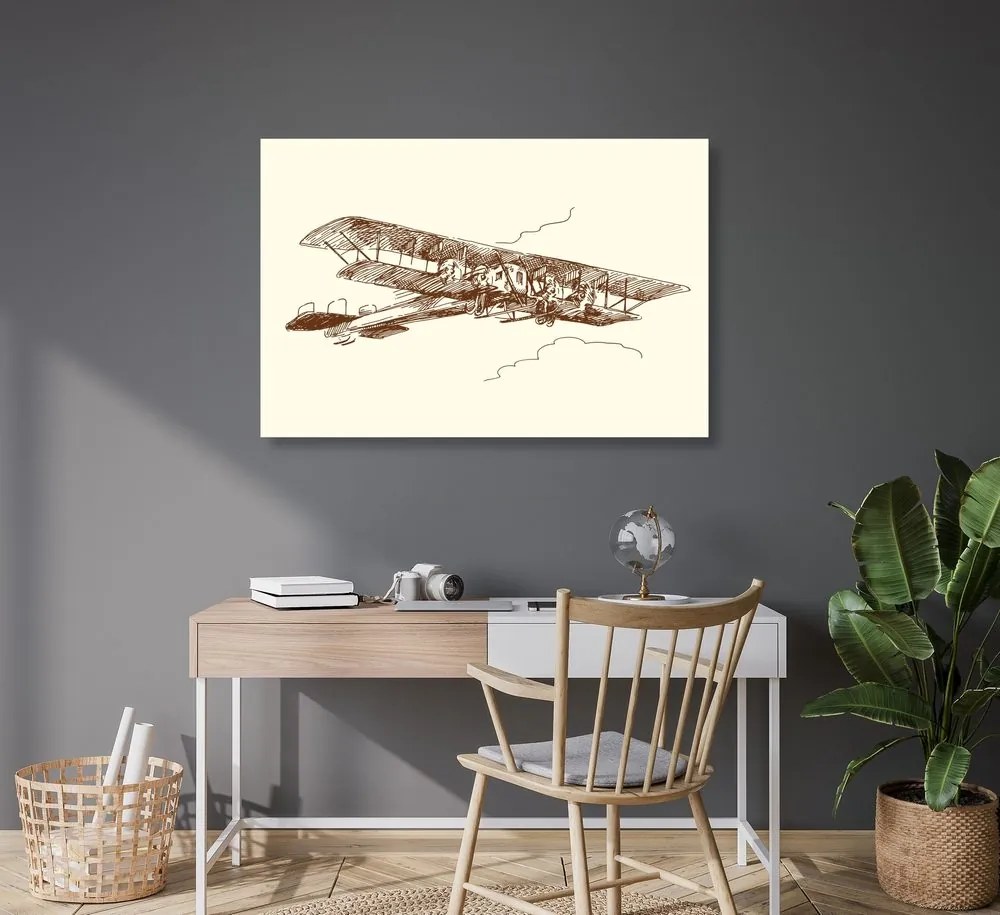 Quadro su tela – Biplano retrò