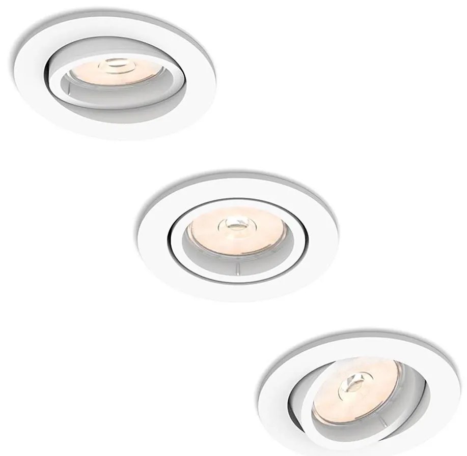 Philips 50393/31/PN - SET 3pz Lampada da incasso DONEGAL 3xGU10/5,5W/230V