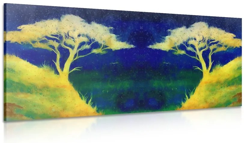 Quadro su tela – Tramonto magico sulla campagna