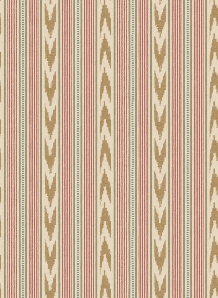 Mulberry Home Carta da parati Newport Stripe - Old Red/ Sand