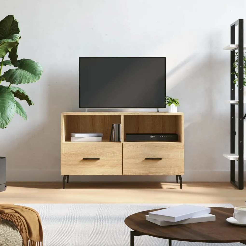 Mobile Per Tv Rovere Sonoma 80x36x50 Cm Legno Multistrato /