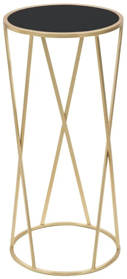 Tavolo pieghevole in nero e oro , altezza 75 cm Glam Simple - Mauro Ferretti