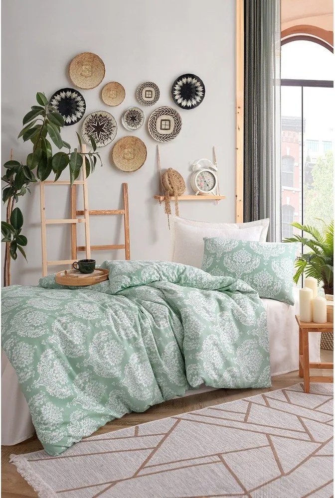 Biancheria da letto verde per letto singolo 140x200 cm Post – Mijolnir