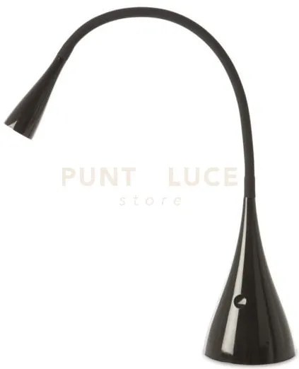 Lampada da tavolo in plastica nero lucido snake led 4w 3000k 300lm ...