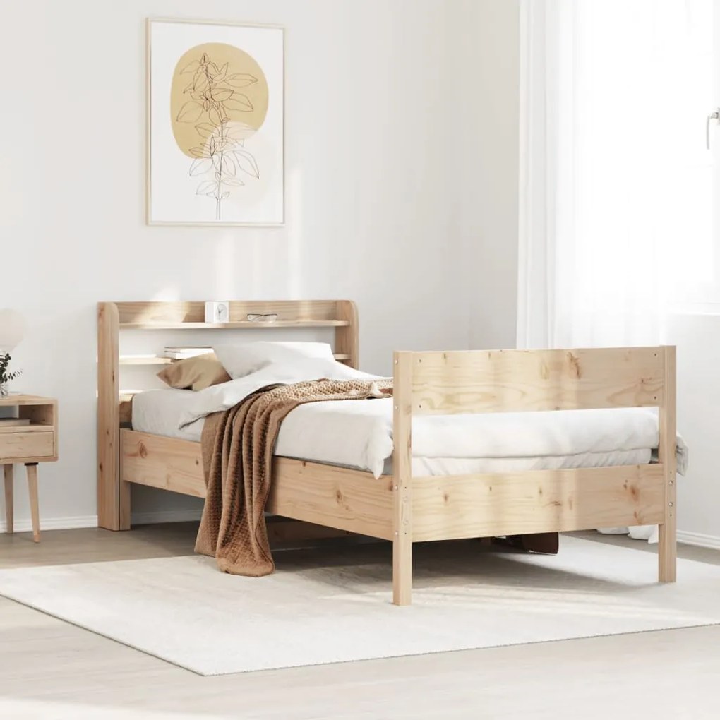 Letto senza materasso 75x190 cm in legno massello pino