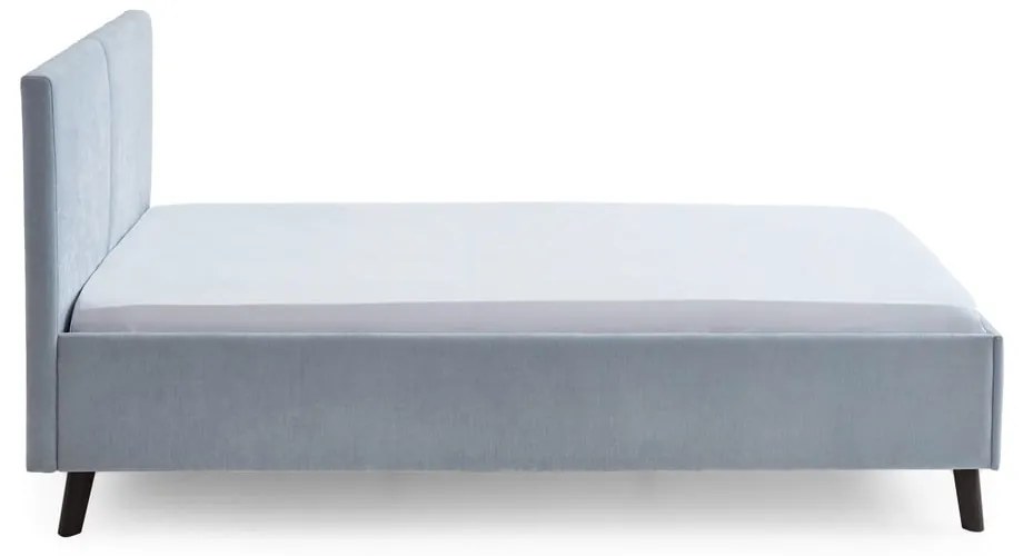 Letto matrimoniale imbottito azzurro con rete inclusa 140x200 cm Piano – Meise Möbel