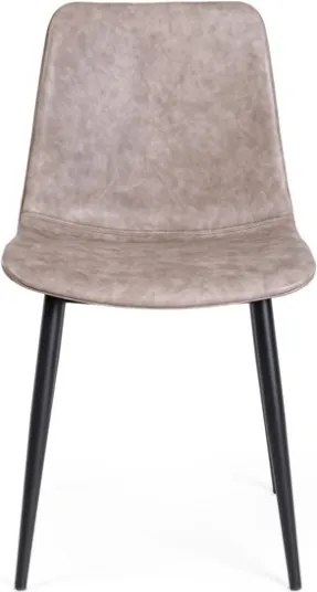 Sedia Da Interno In Ecopelle Beige Vintage Senza Braccioli Kyra Bizzotto - 4 Pz