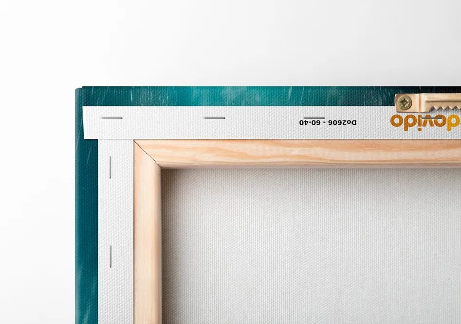 Quadro su tela – Coccodrillo blu-oro