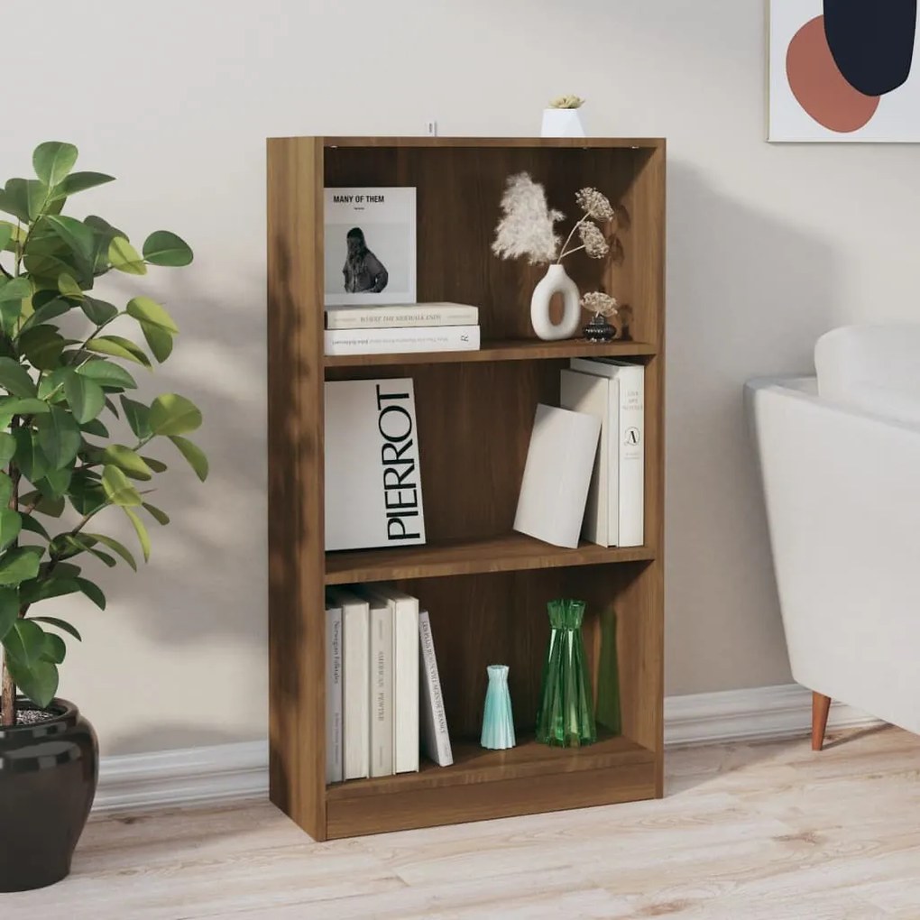 Libreria Rovere Marrone 60x24x109 Cm İn Legno Ingegnerizzato /