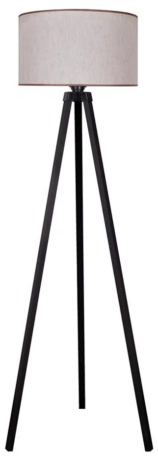 Duolla - Lampada con piedistallo 1xE27/60W/230V diametro 44 cm beige/wenge