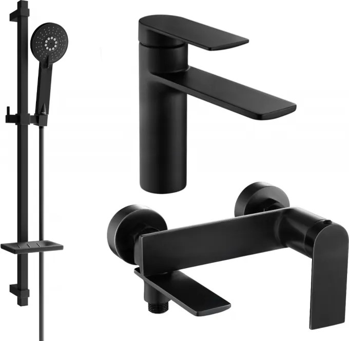 Mexen Zero DQ40 set da bagno, nero - 71103DQ40-70