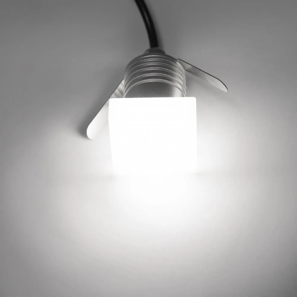 Faretto LED 1W IP65 Quadrato, Luce Diffusa - Professional Colore  Bianco Naturale 4.000K