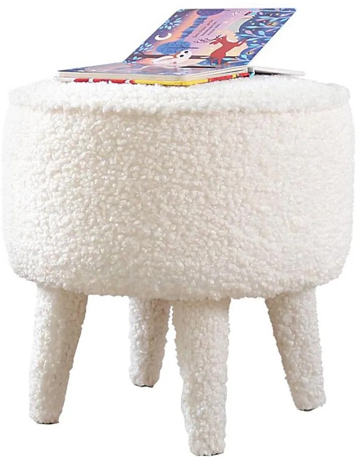 Pouf PIXI Ø 38 cm, bianco