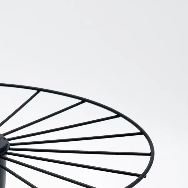 Lampadario a sospensione con supporto rigido MONTANA 1xE27/15W/230V diametro 30 cm nero