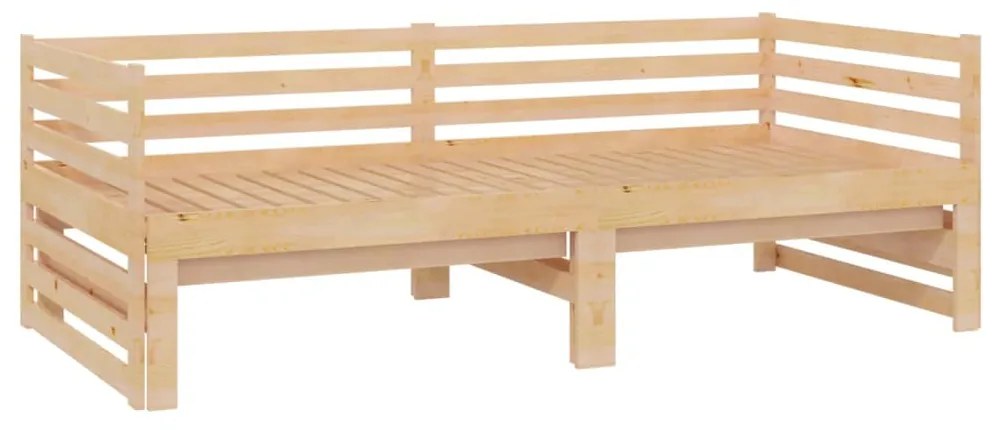 Dormeuse Estraibile 2x(90x200) cm Legno Massello di Pino