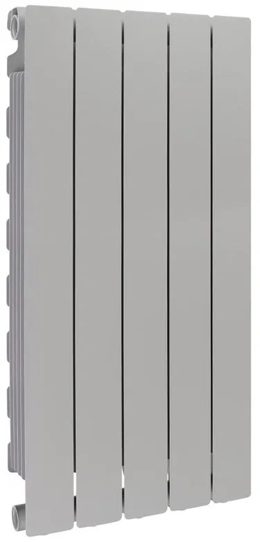 Radiatore acqua calda PRODIGE MODERN in alluminio, 5 elementi, interasse 800 mm, silver