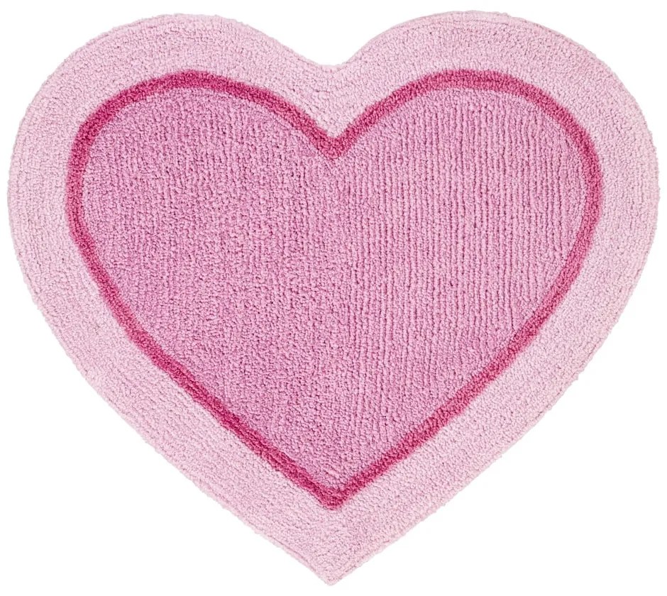 Tappeto per bambini rosa a forma di cuore , 50 x 80 cm Heart - Catherine Lansfield