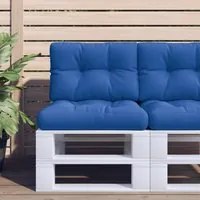 Cuscini per Pallet 2 pz Blu Reale in Tessuto 360677