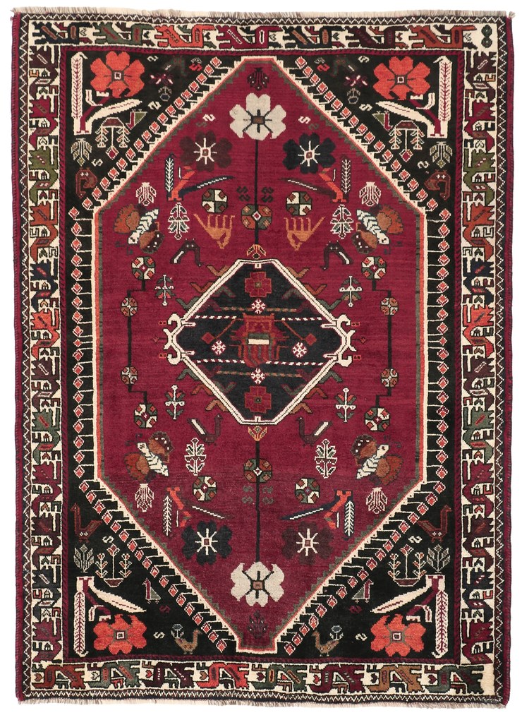 Gashghai Tappeto 130x170 (Iran) Annodato A Mano