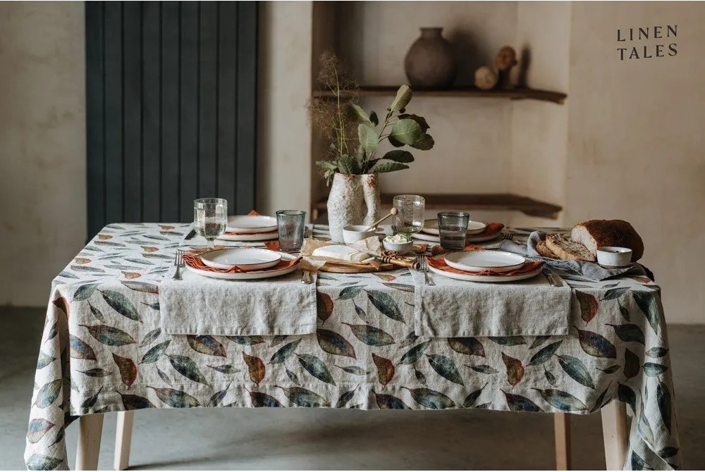 Tovaglia di lino 140x140 cm Golden Fall - Linen Tales