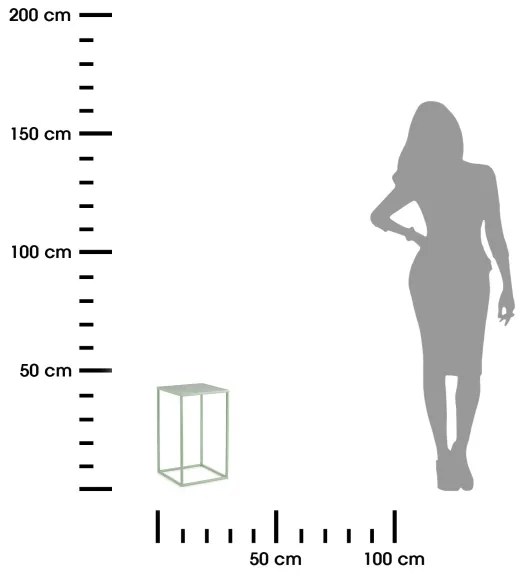 Portafiori 40x24 cm luce verde