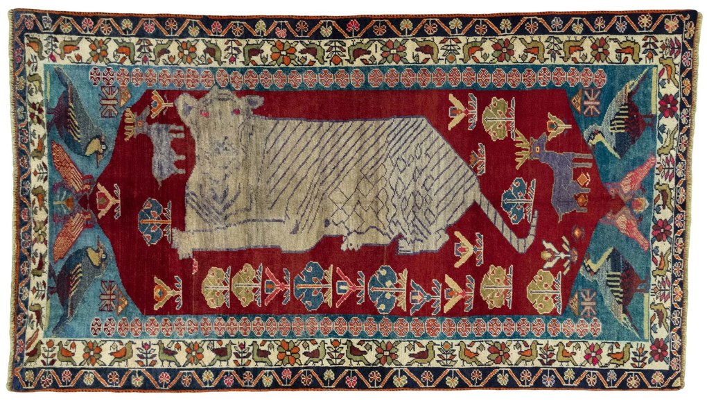Gabbeh Tappeto persiano 250x140 Rosso (Iran) Annodato A Mano