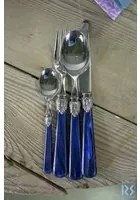 Servizio Set di Posate 24 Pezzi in Acciaio Inox Rivadossi Sandro Elena Blu