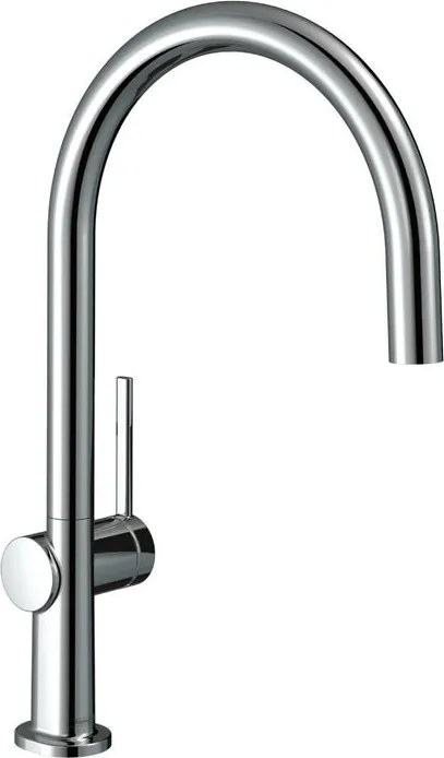 Rubinetto da cucina fisso a collo di cigno Talis M54 argento cromato lucido HANSGROHE