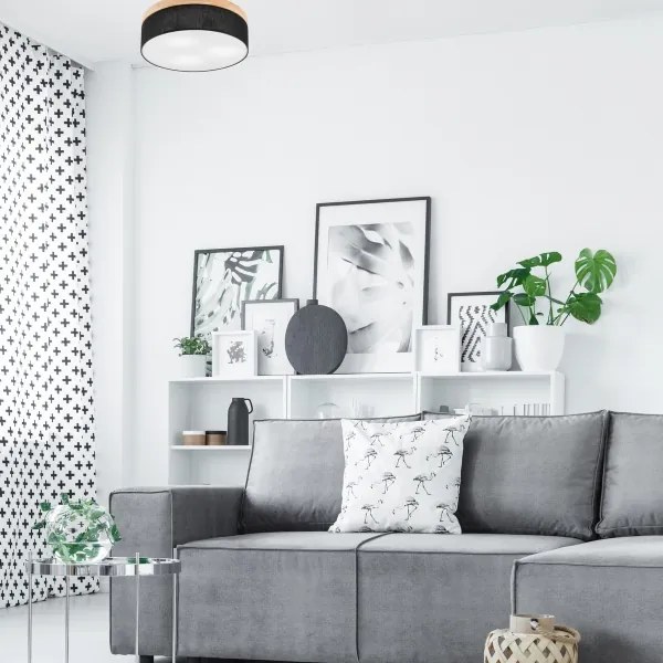 Brilagi - LED Plafoniera BELLADONNA 3xE27/15W/230V nero/pino