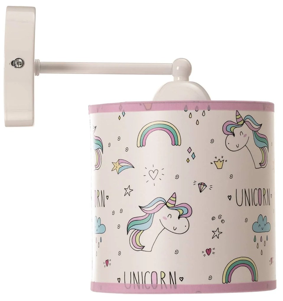 Euluna Applique Unicorn, bianco, con motivo unicorno