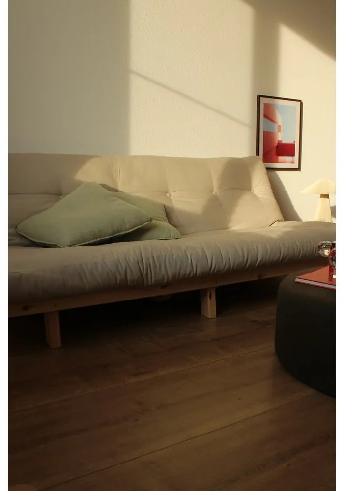 Divano letto in velluto a coste rosa 190 cm Lean - Karup Design