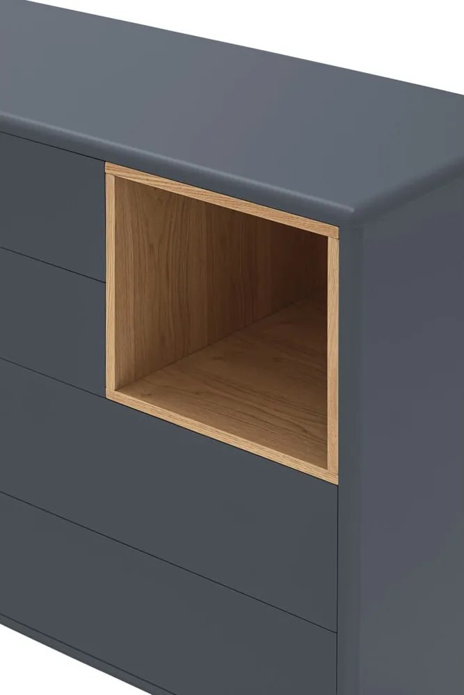 Cassettiera bassa grigio scuro 90x90 cm Corvo - Teulat