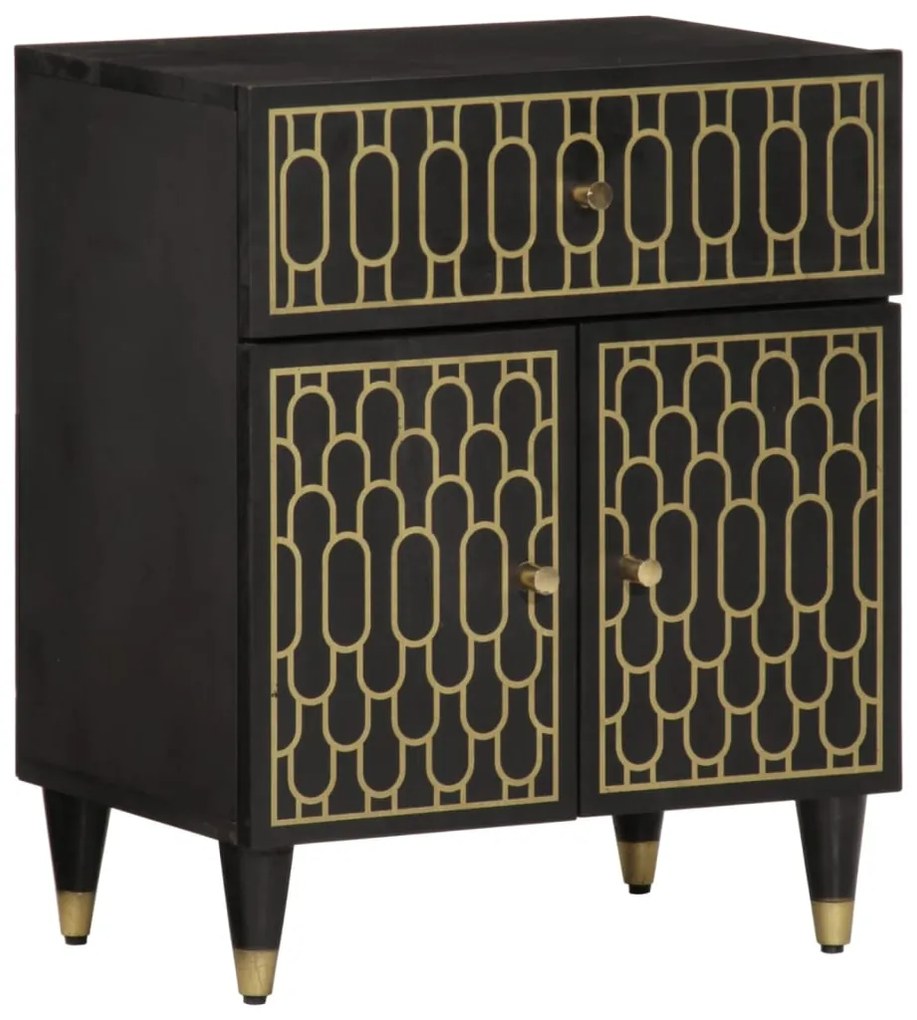 Comodino 50x33x60 Cm İn Legno Massello Di Mango /