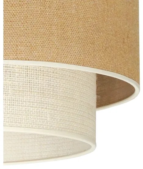 Duolla - Plafoniera YUTE BOHO 3xE27/15W/230V diametro 60 cm marrone/color crema