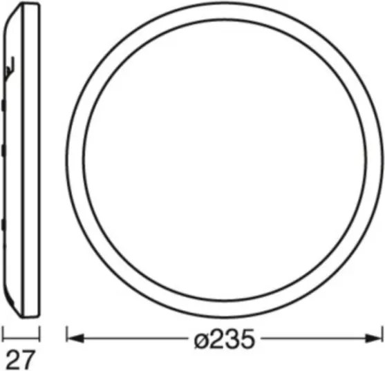 Osram - Plafoniera LED dimmerabile ORBIS ULTRA SLIM LED/15W/230V pr. 23,5 cm nera