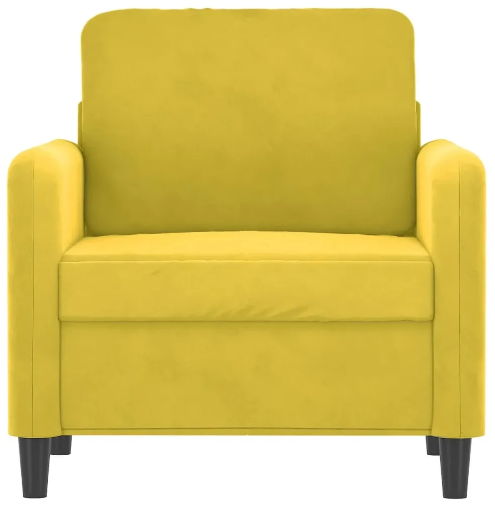 Poltrona giallo 60 cm velluto