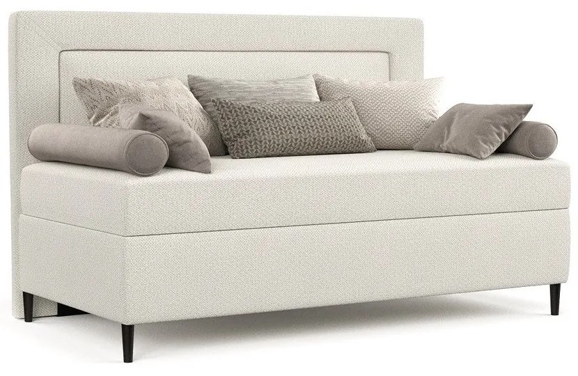 Letto singolo imbottito beige 80x200 cm Alba - Maison de Rêve