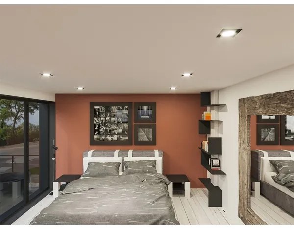 Lampada LED da incasso LED/6W/230V 3000K 8,5x8,5 cm nero