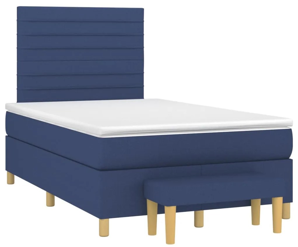 Giroletto A Molle Con Materasso Blu 120x190 Cm İn Tessuto /